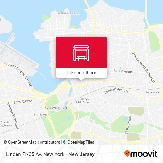 Linden Pl/35 Av map