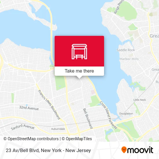 23 Av/Bell Blvd map