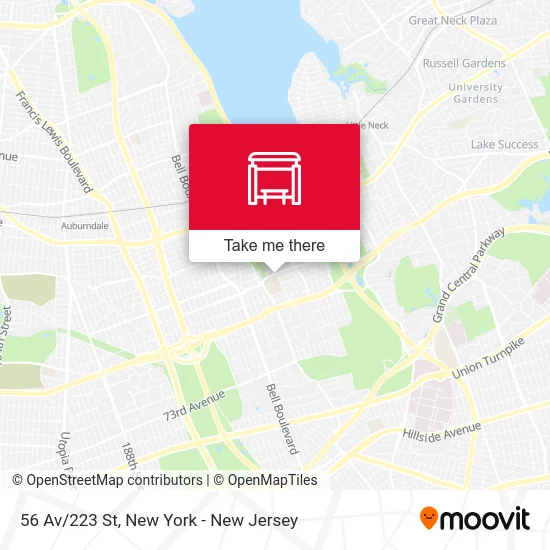 56 Av/223 St map