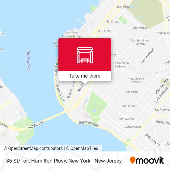 86 St/Fort Hamilton Pkwy map