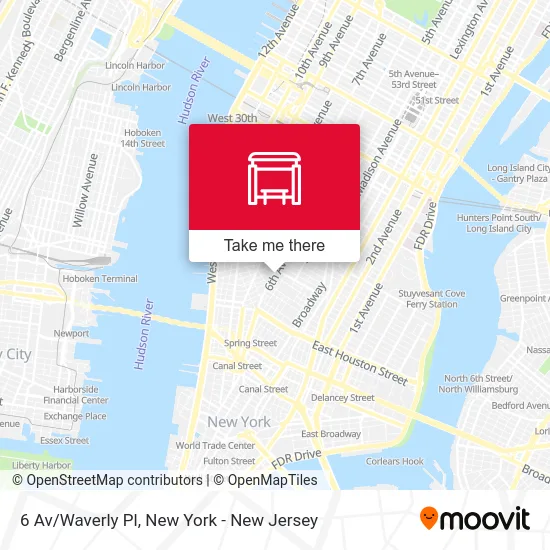 6 Av/Waverly Pl map