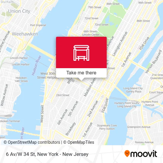 6 Av/W 34 St map