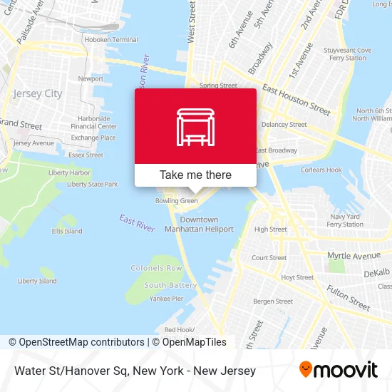 Water St/Hanover Sq map