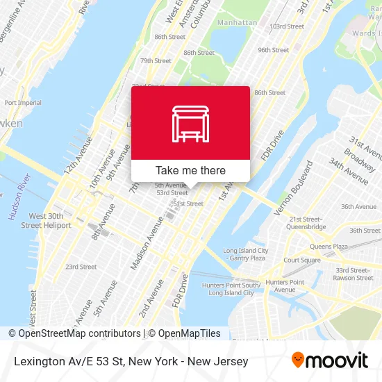 Lexington Av/E 53 St map