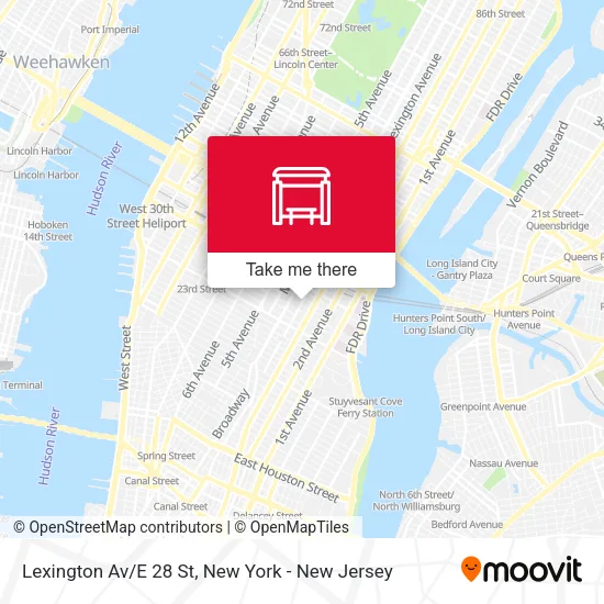 Lexington Av/E 28 St map