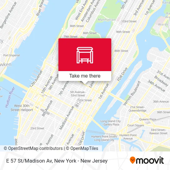 E 57 St/Madison Av map