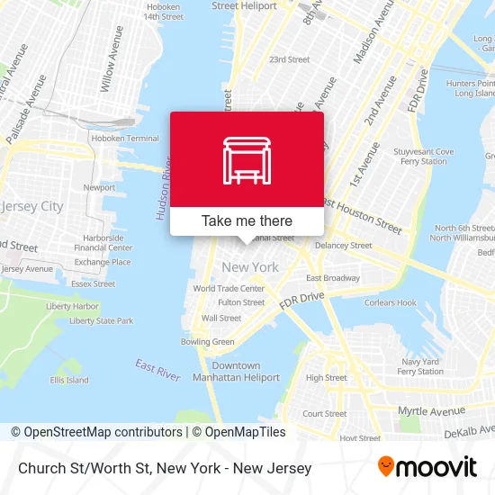 Church St/Worth St map