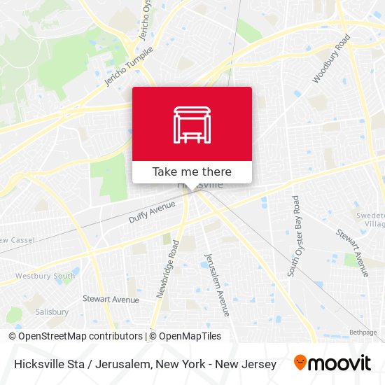 Hicksville Sta / Jerusalem map