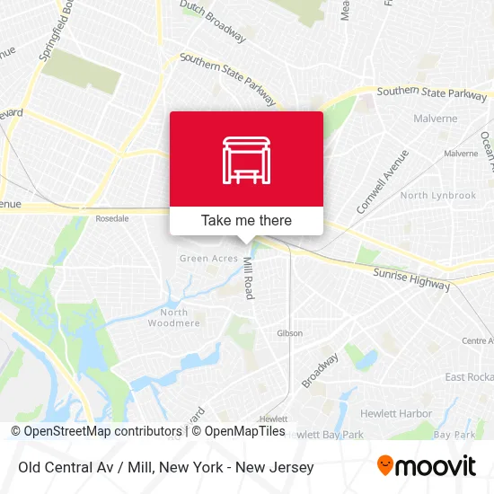 Old Central Av / Mill map