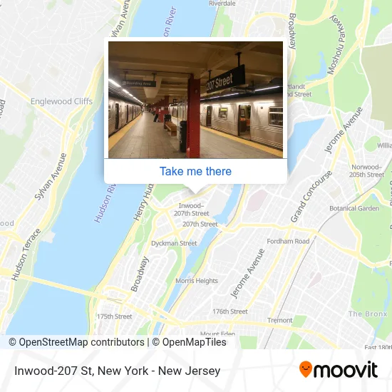 Inwood-207 St map