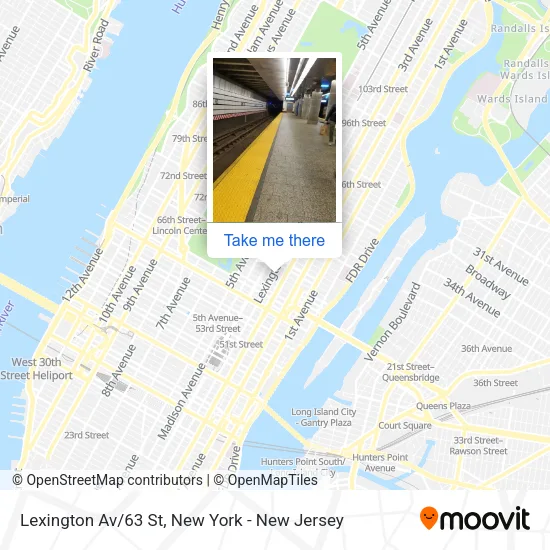 Mapa de Lexington Av/63 St