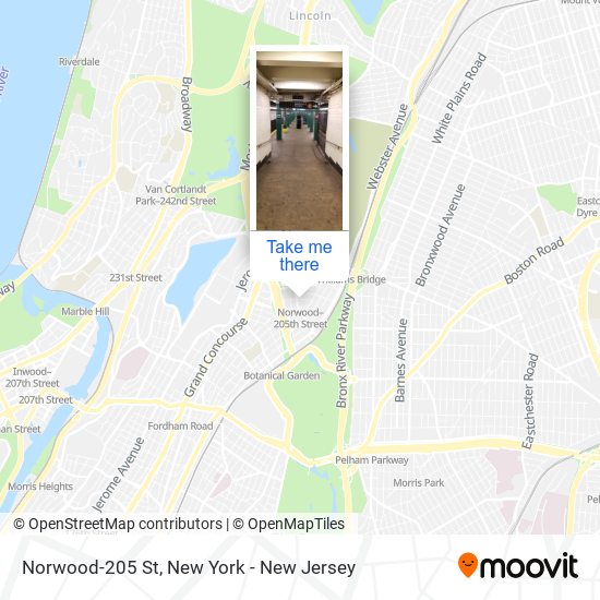 Norwood-205 St map