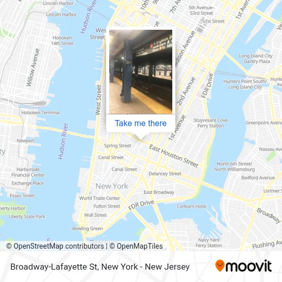 Broadway-Lafayette St map