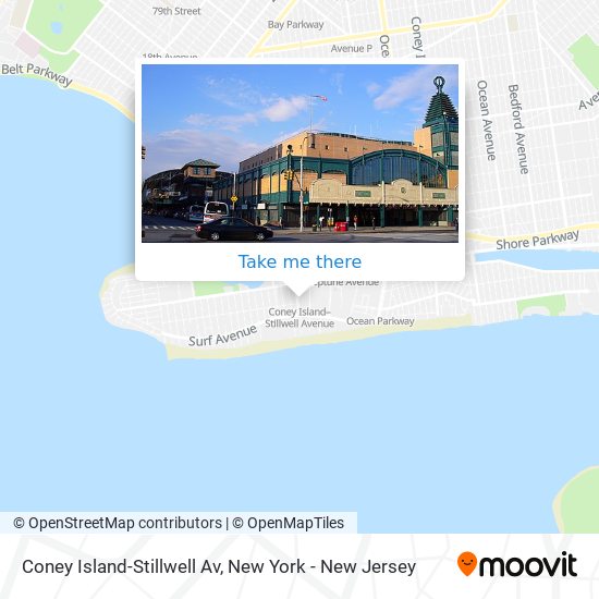 Coney Island-Stillwell Av map