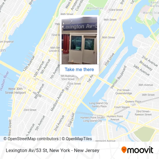 Lexington Av/53 St map