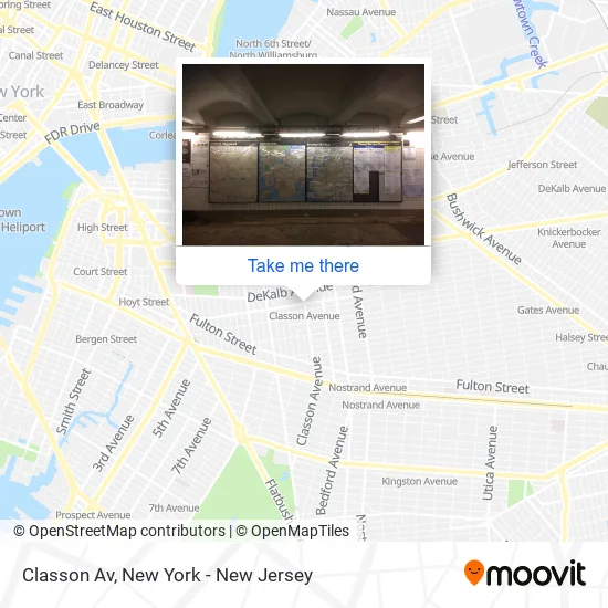 Classon Av map