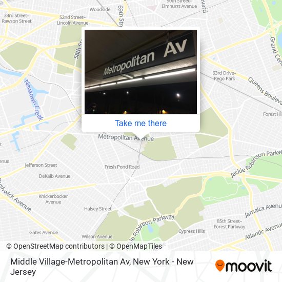 Middle Village-Metropolitan Av map