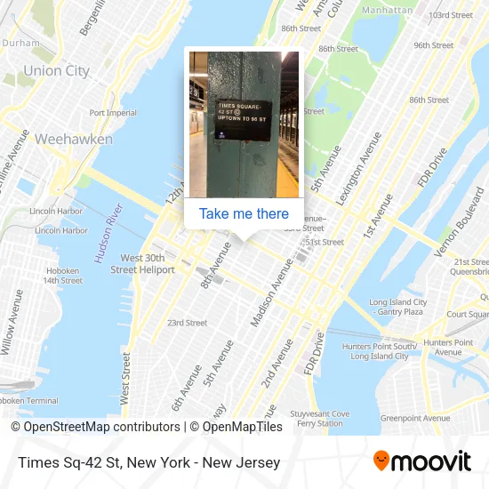 Times Sq-42 St map