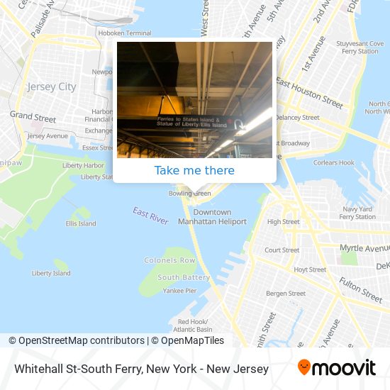 Whitehall St-South Ferry map
