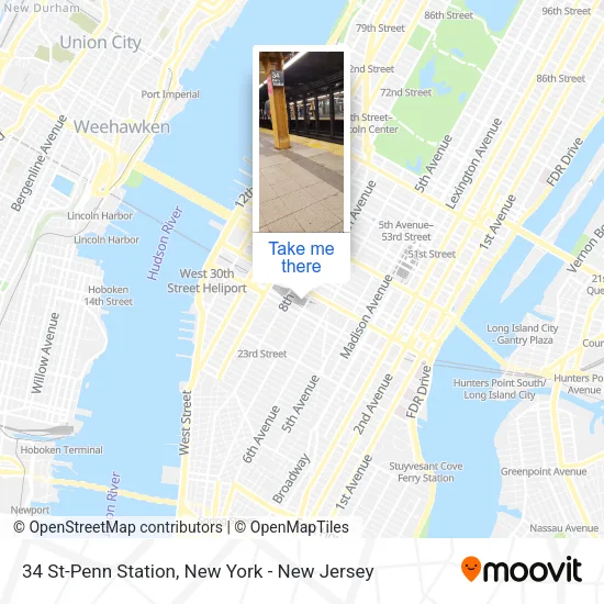 Mapa de 34 St-Penn Station