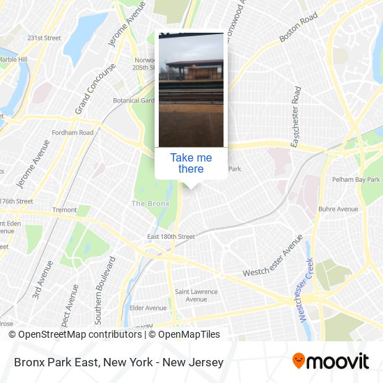 Bronx Park East map