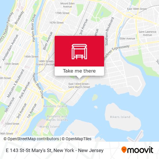 E 143 St-St Mary's St map