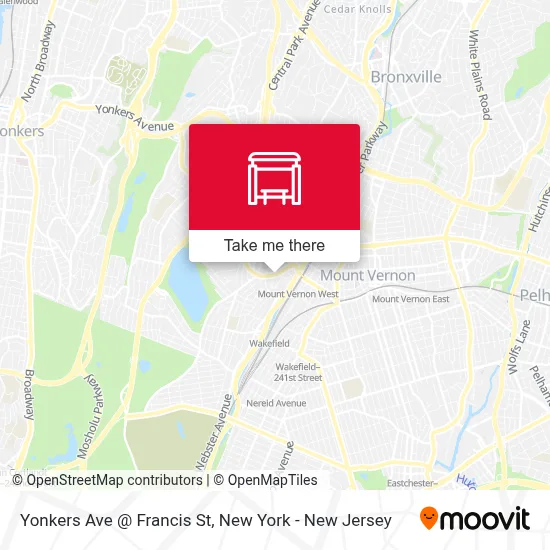 Yonkers Ave @ Francis St map