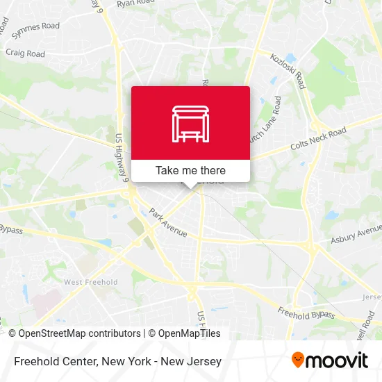 Freehold Center map