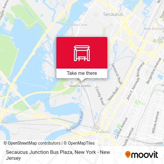Secaucus Junction Bus Plaza map