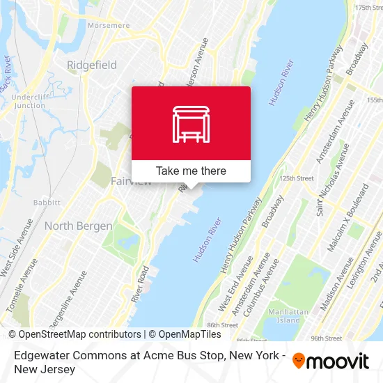Edgewater Commons at Acme Bus Stop map