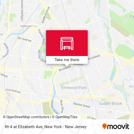Rt-4 at Elizabeth Ave map