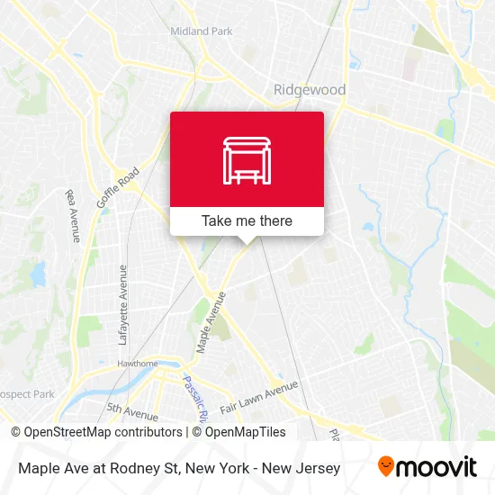 Maple Ave at Rodney St map