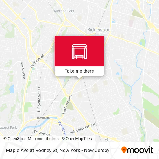 Maple Ave at Rodney St map