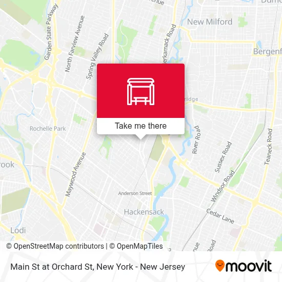 Main St at Orchard St map