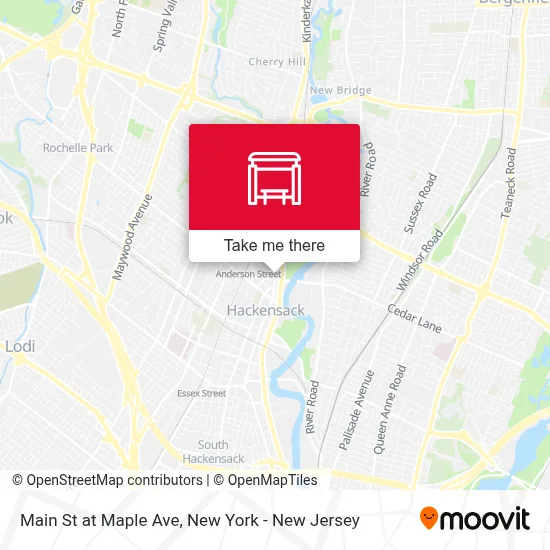 Main St at Maple Ave map