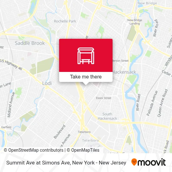 Summit Ave at Simons Ave map