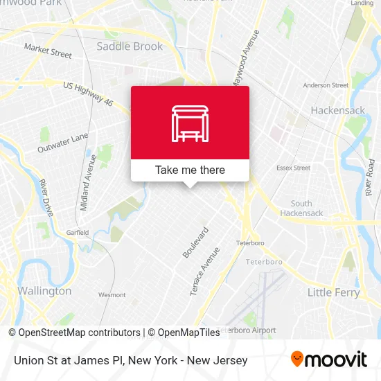 Union St at James Pl map