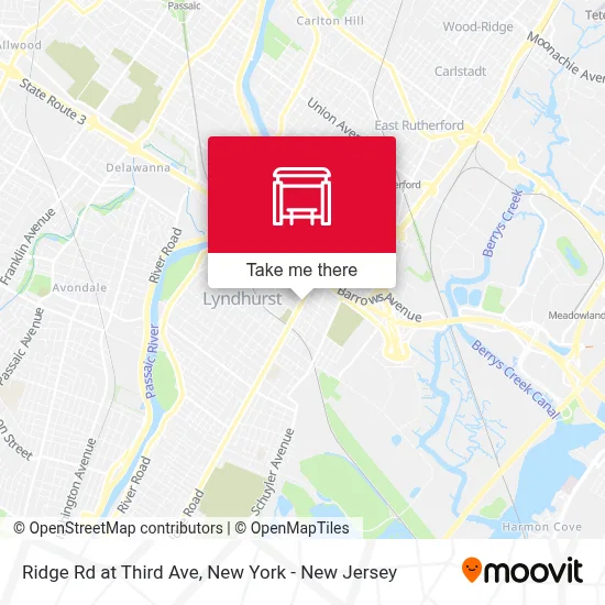 Ridge Rd at Third Ave map