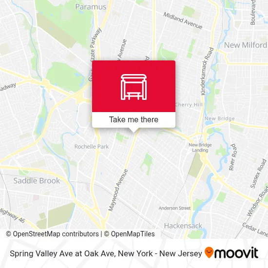 Spring Valley Ave at Oak Ave map