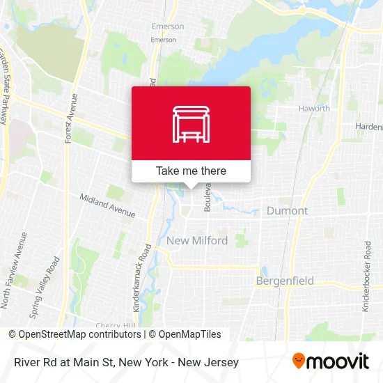 River Rd at Main St map