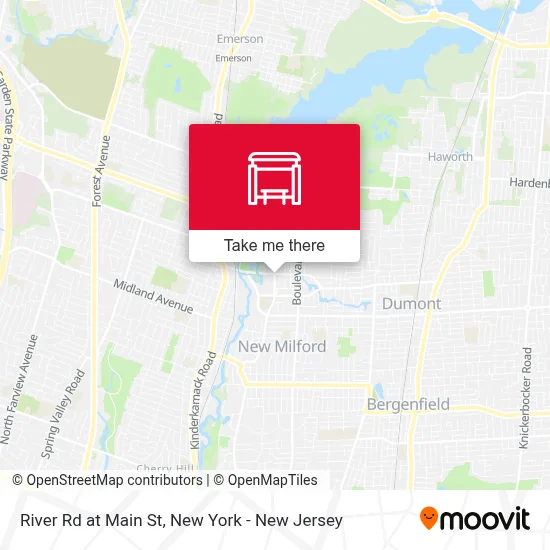 River Rd at Main St map