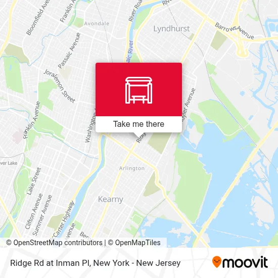 Ridge Rd at Inman Pl map
