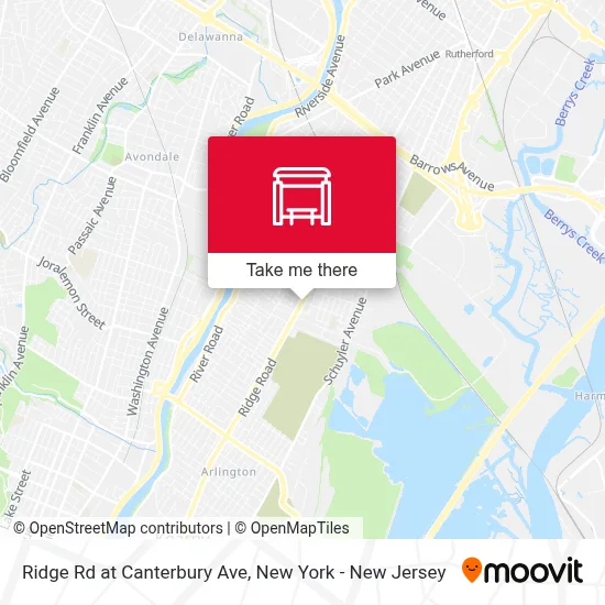 Ridge Rd at Canterbury Ave map