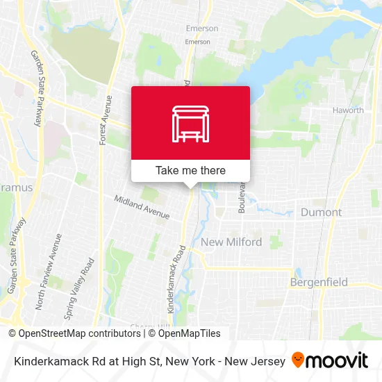 Kinderkamack Rd at High St map