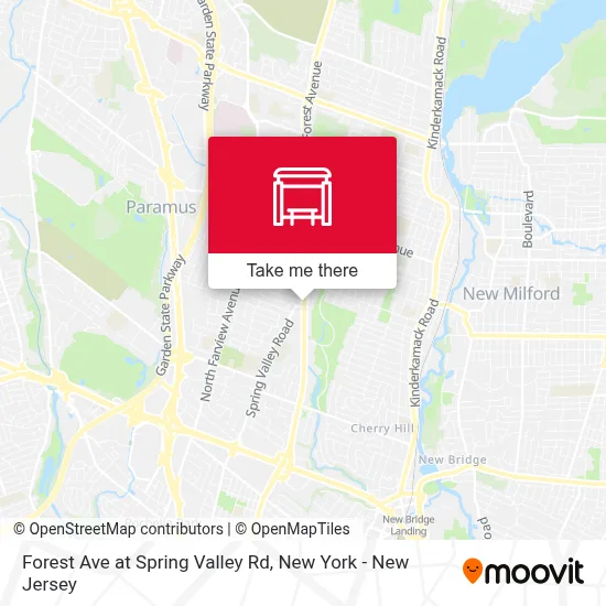 Forest Ave at Spring Valley Rd map