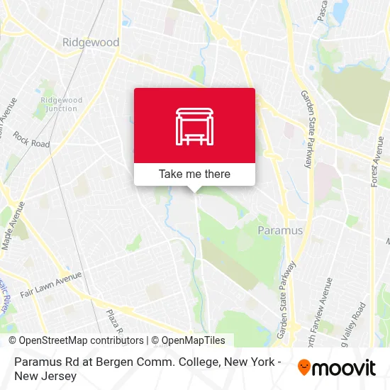 Paramus Rd at Bergen Comm. College map