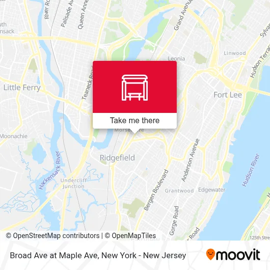 Broad Ave at Maple Ave map