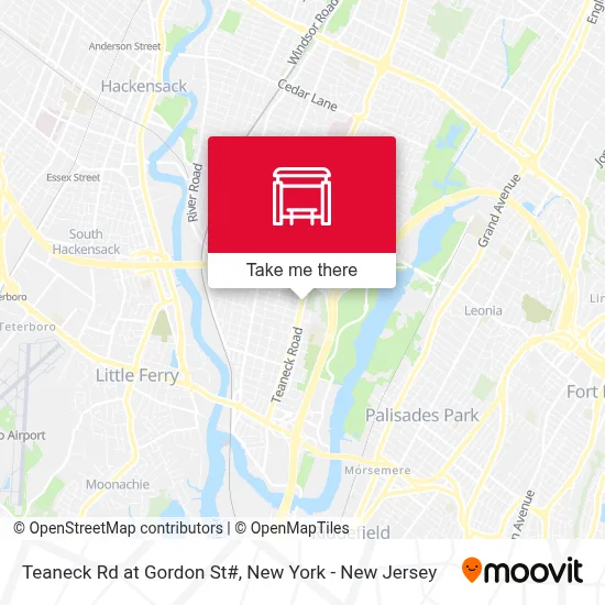 Teaneck Rd at Gordon St# map