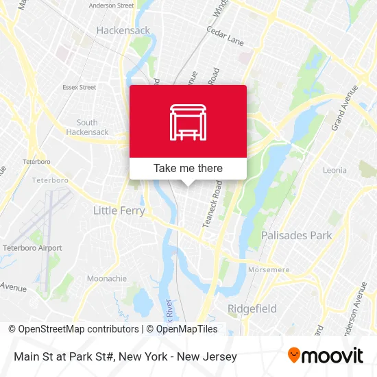 Main St at Park St# map
