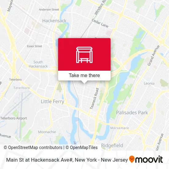 Main St at Hackensack Ave# map